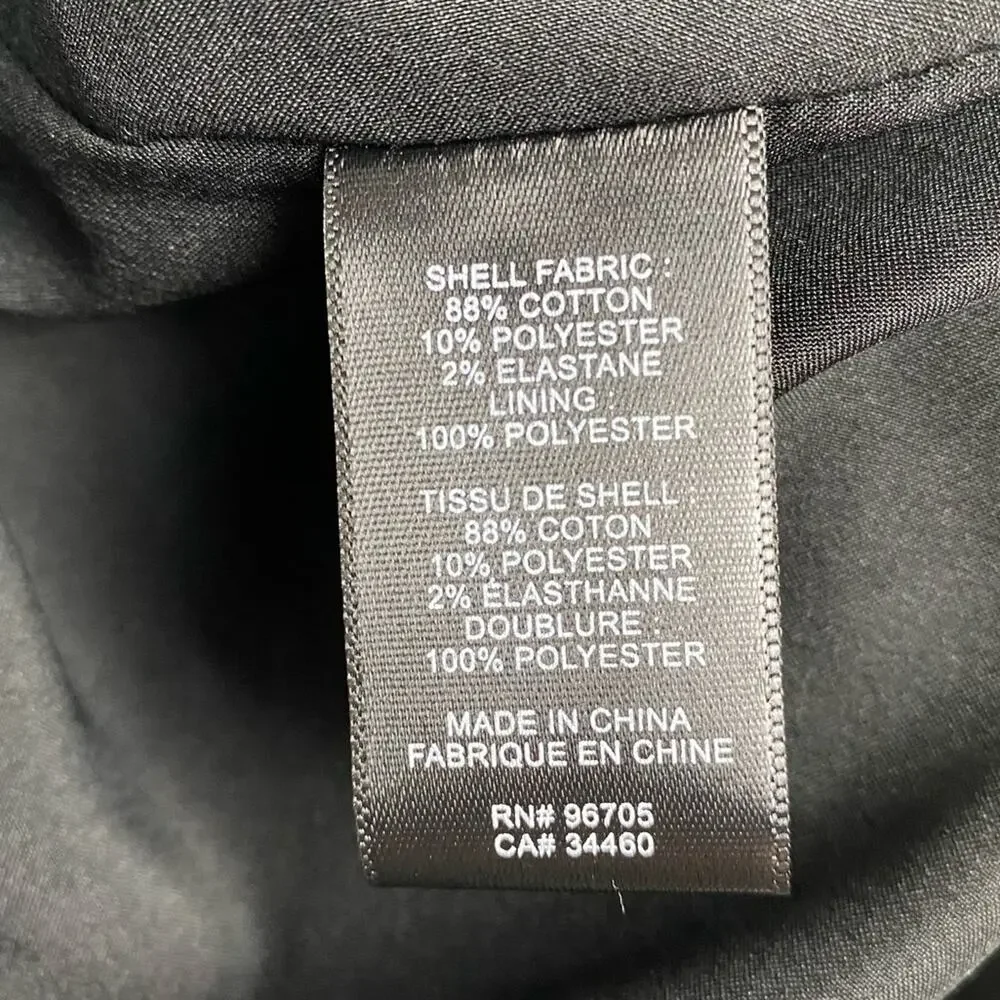 Rebecca Taylor Women's Sleeveless Slub Twill Dress Black and White Size 8 - Picture 6 of 11